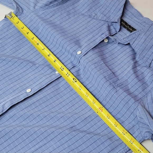 Banana Republic Blouse Women's XSmall Blue Button Up Long Sleeve Front Pocket - Picture 7 of 11